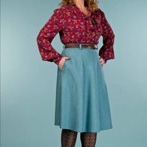 Emmy Design Jazzy A-line Skirt in Blue